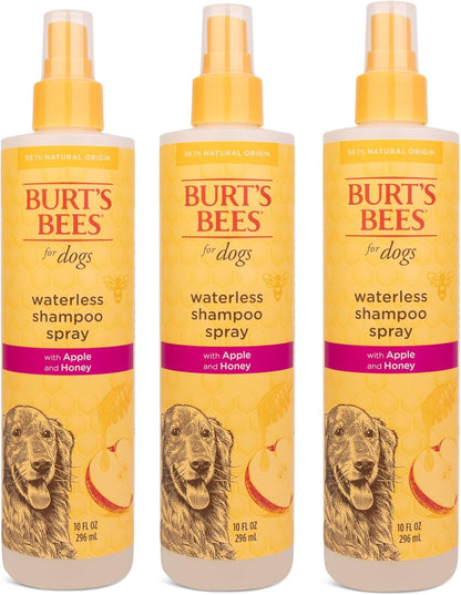 Burt'S Bees for Pets Waterless Shampoo Spray for Dogs, Apple & Honey, No-Rinse Dry Dog Shampoo for All Dogs and Puppies, Ph Balanced, No Sulfates, Parabens, Phthalates, 10 Fl Oz