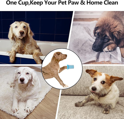 Dog Paw Cleaner with Pet Nail Clippers Pet Shedding Grooming Set 360º Portable Self-Cleaning Washer Cup Muddy Paws Pet Foot Cleaning Brush Cleaner for Large Dogs
