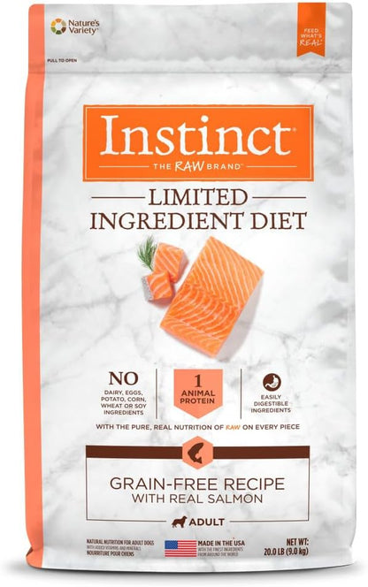 Instinct Limited Ingredient Diet, Natural Dry Dog Food, Grain Free Recipe - Real Salmon, 20 Lb. Bag