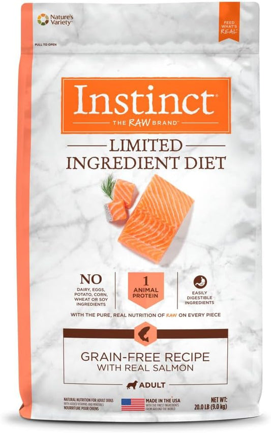 Instinct Limited Ingredient Diet, Natural Dry Dog Food, Grain Free Recipe - Real Salmon, 20 Lb. Bag
