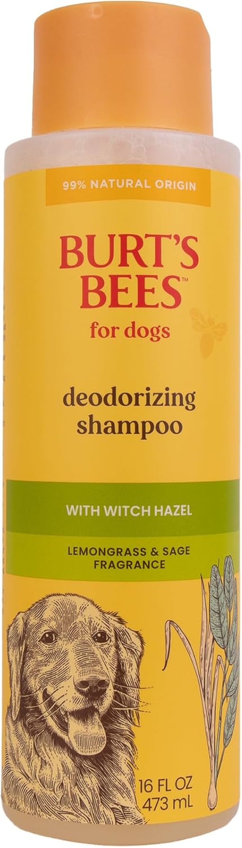 Burt'S Bees for Pets Deodorizing Dog Shampoo with Apple and Rosemary, 95% Natural Origin Formulas, Gentle Canine Cleanser for Smelly Pups, 2 Pk 16 Oz