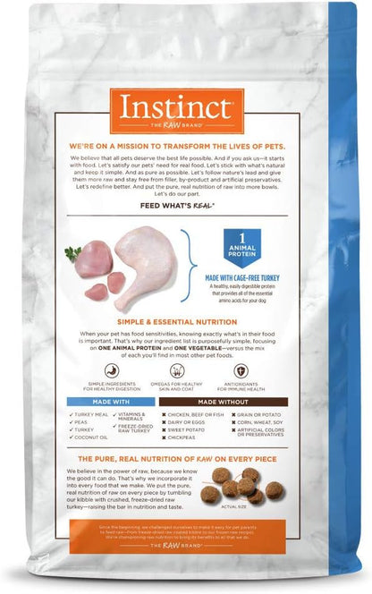 Instinct Limited Ingredient Diet, Natural Dry Dog Food, Grain Free Recipe - Real Turkey, 22 Lb. Bag