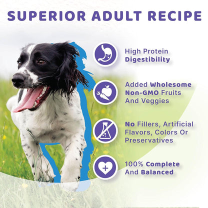 Halo Adult Dry Dog Food, Grain Free, Surf & Turf 4-Pound Bag