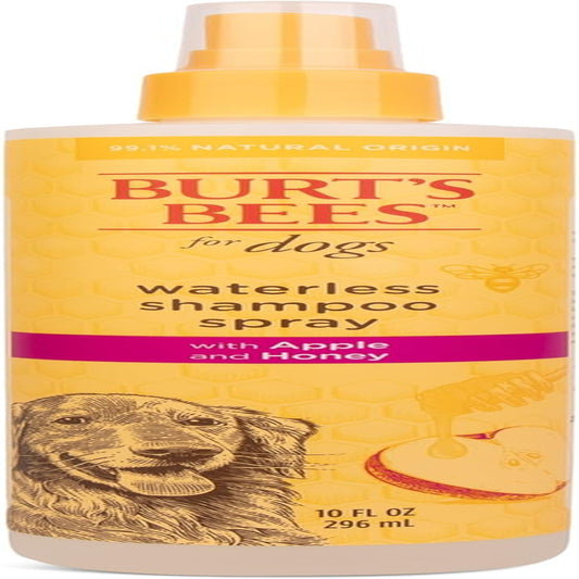Burt'S Bees for Pets Waterless Shampoo Spray for Dogs, Apple & Honey, No-Rinse Dry Dog Shampoo for All Dogs and Puppies, Ph Balanced, No Sulfates, Parabens, Phthalates, 10 Fl Oz