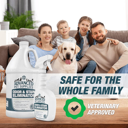 Advanced Pet Supplies Odor Eliminator Combo Pack - Cleans Accidents in a Hurry without Dangerous Ingredients That Can Make Pets Sick - Bio-Enzyme Cat and Dog Urine Pee Smell Remover Carpet Cleaner