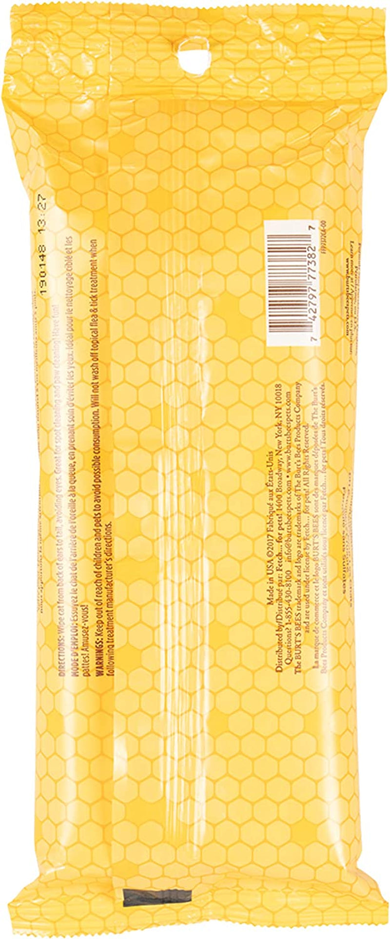 Burt'S Bees for Pets Cat Dander Remover Wipes, Unscented Soft Grooming Cloths with Colloidal Oat Flour + Aloe, Helps Reduce Flaking between Baths for Cats & Kittens, 50 Count - 6 Pack