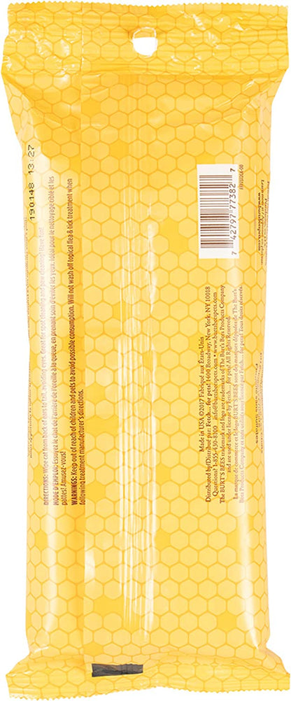 Burt'S Bees for Pets Cat Dander Remover Wipes, Unscented Soft Grooming Cloths with Colloidal Oat Flour + Aloe, Helps Reduce Flaking between Baths for Cats & Kittens, 50 Count - 6 Pack