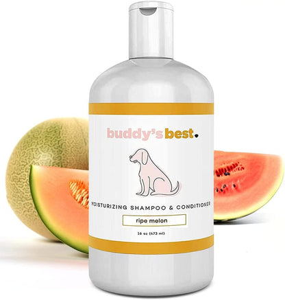 Buddy'S Best Dog Shampoo and Conditioner - Gentle Dog Shampoo & Conditioner with Oatmeal Ingredient for Dry and Sensitive Skin - Moisturizing Puppy Wash Shampoo, Fragrance-Free, 16Oz