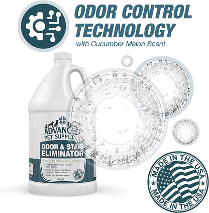 Advanced Pet Supplies Odor Eliminator Combo Pack - Cleans Accidents in a Hurry without Dangerous Ingredients That Can Make Pets Sick - Bio-Enzyme Cat and Dog Urine Pee Smell Remover Carpet Cleaner