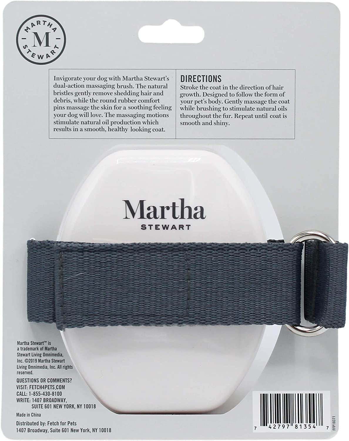 Martha Stewart for Pets Detangling Dog Brush for All Dogs | Brush for Dogs with Short or Long Hair | Great Dog Brushes for Grooming, Grooming Tools for Dogs