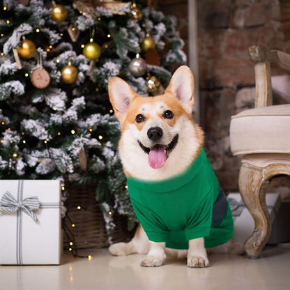 Pedgot 3-Piece Dog & Cat Christmas Shirts - Santa Claus, Snowman, Elf Patterns - Large, Cotton/Polyester, Cosplay Pet Apparel